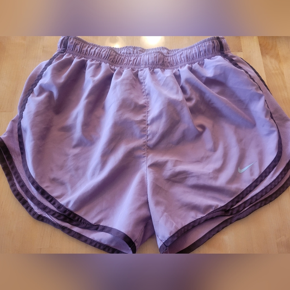 Rose and chocolate Nike running shorts